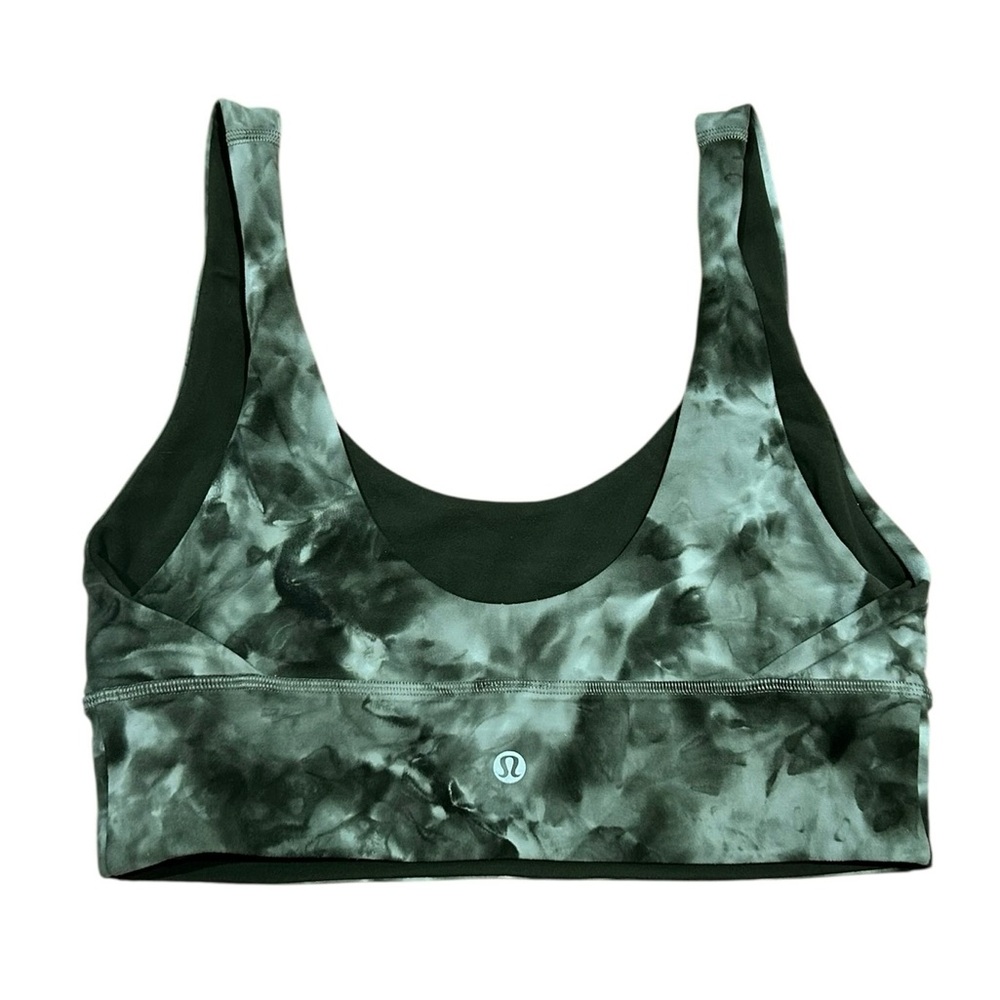 Lululemon Sz 8 Align Reversible Bra *Light Support A/B Cup Diamond Dye Green Gym - Picture 5 of 8